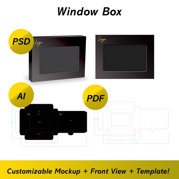 Window Box Mockup + Template