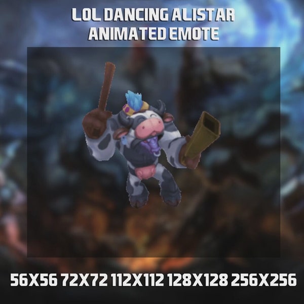 League of Legends Dancing Alistar geanimeerde emote voor Twitch, YouTube en Discord - League of Legends geanimeerde emote - Twitch-emotes