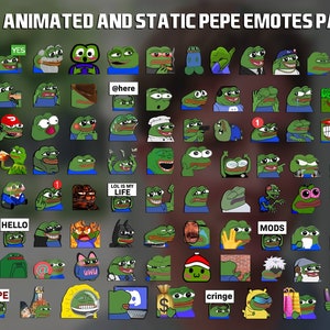 500 Animated and Static Pepe Emotes Pack for Twitch, YouTube and Discord - Twitch Alerts - Pepe Emotes -  Twitch Emotes for streaming - Meme