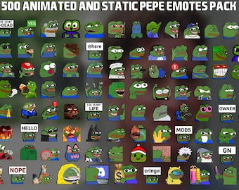 500 geanimeerde en statische Pepe-emotes voor Twitch, YouTube en Discord - Twitch Alerts - Pepe Emotes - Twitch-emotes voor streaming - Meme