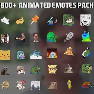 Mega Pack de más de 800 emoticones animados para Twitch, Kick, YouTube y Discord - Alertas de Twitch - Emotes de Twitch para streaming - Emotes de Discord - Emotes