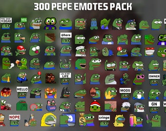 300 Pepe Emotes Pack for Twitch, YouTube and Discord - Twitch Alerts - Pepe Emotes -  Twitch Emotes for streaming - Meme Emotes - Pepe Meme