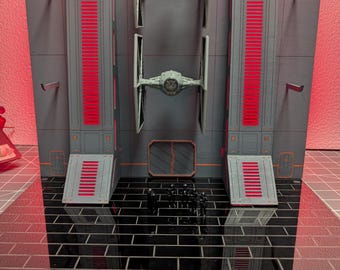 Star Wars Micro Galaxy Squadron Diorama Tie Fighter Wall