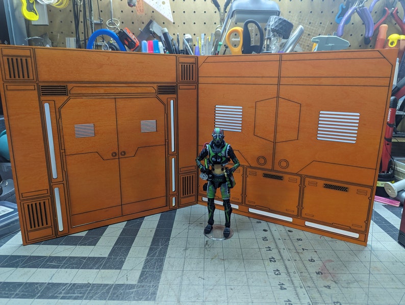 Scifi Action Figure Diorama 1/12 Scale Wall Panel Etsy