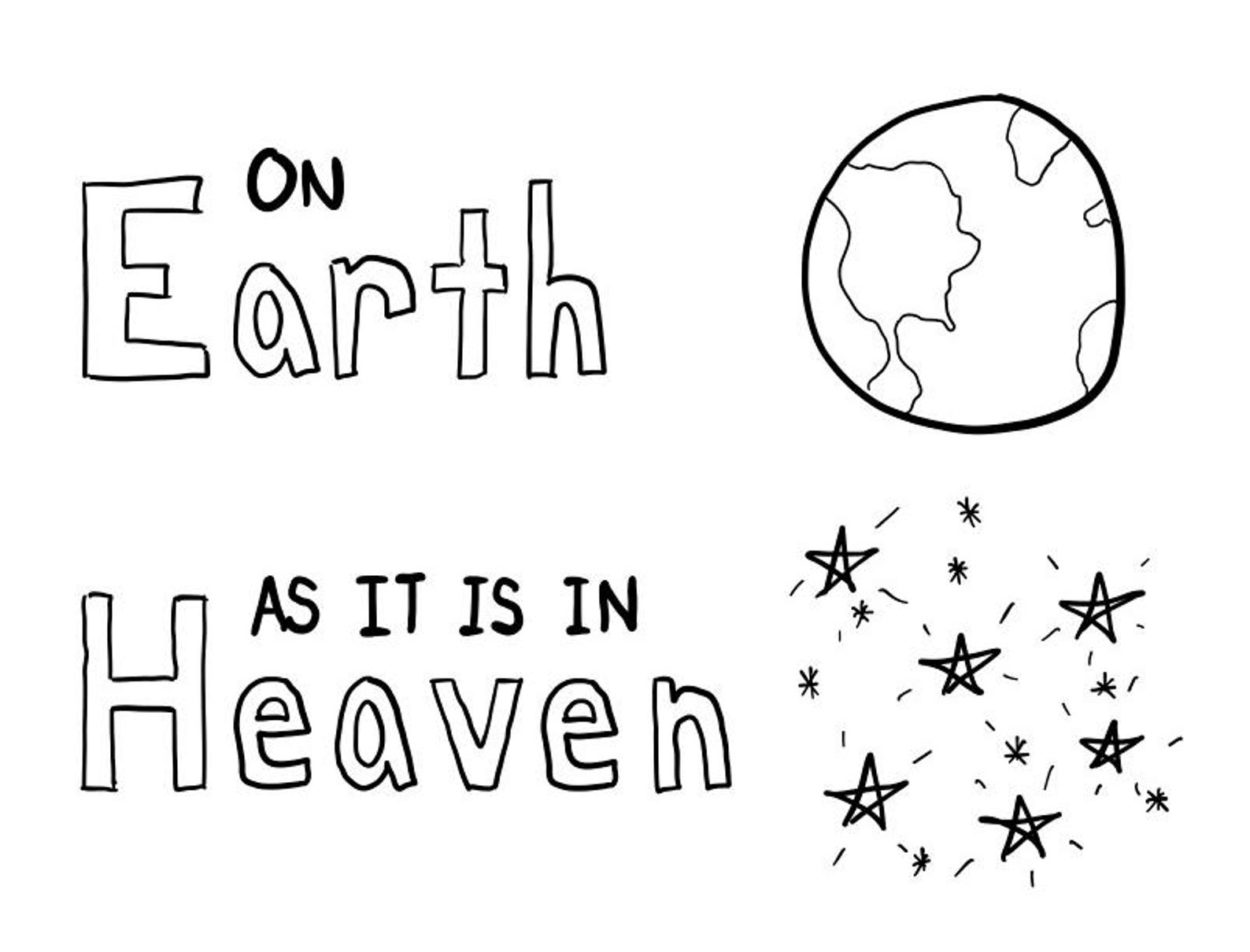 The Lord's Prayer Kids Coloring Pages (11 Pages, PDF Download) - Etsy