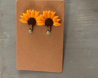 Sunflower earrings