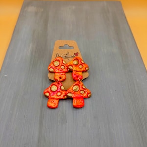 groovy mushroom earrings