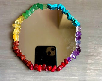 7 Chakra Real gemstone Mirror