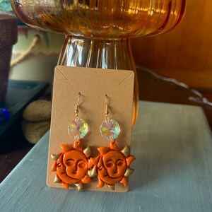 sun and moon earrings zdjęcie 1