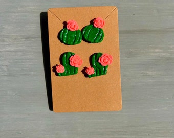 cactus stud earrings