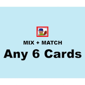 Vous pouvez choisir parmi 6 cartes de la boutique, carte de voeux, cartes d'anniversaire, cartes pour toutes les occasions