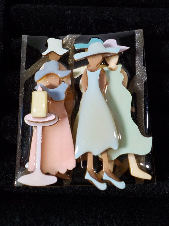 1990's Woman Pins by Lucinda Multicolor Group of 3 Su… Gem