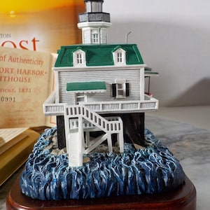 CT-Lefton&#39;s Historic American Lighthouse-Lost Lights, Bridgeport Harbor CCM 0991\ 5000