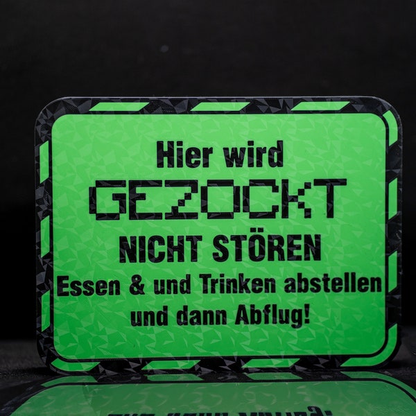 Lustige Gamer Lightbox, Hier wird gezockt, Nicht stören, Gaming, Schild, Beleuchtet