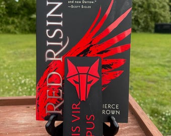 Red Rising Series inspired Bookmark – Howler & Reaper Inspired Book Marker for Fantasy Fans, Gift for Readers, 3D Printed