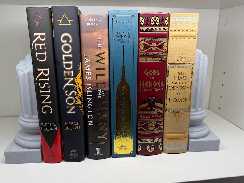 Red Rising Bookends Roman Column Bookend: Vintage Style Home Decor, 3D Printed - Etsy