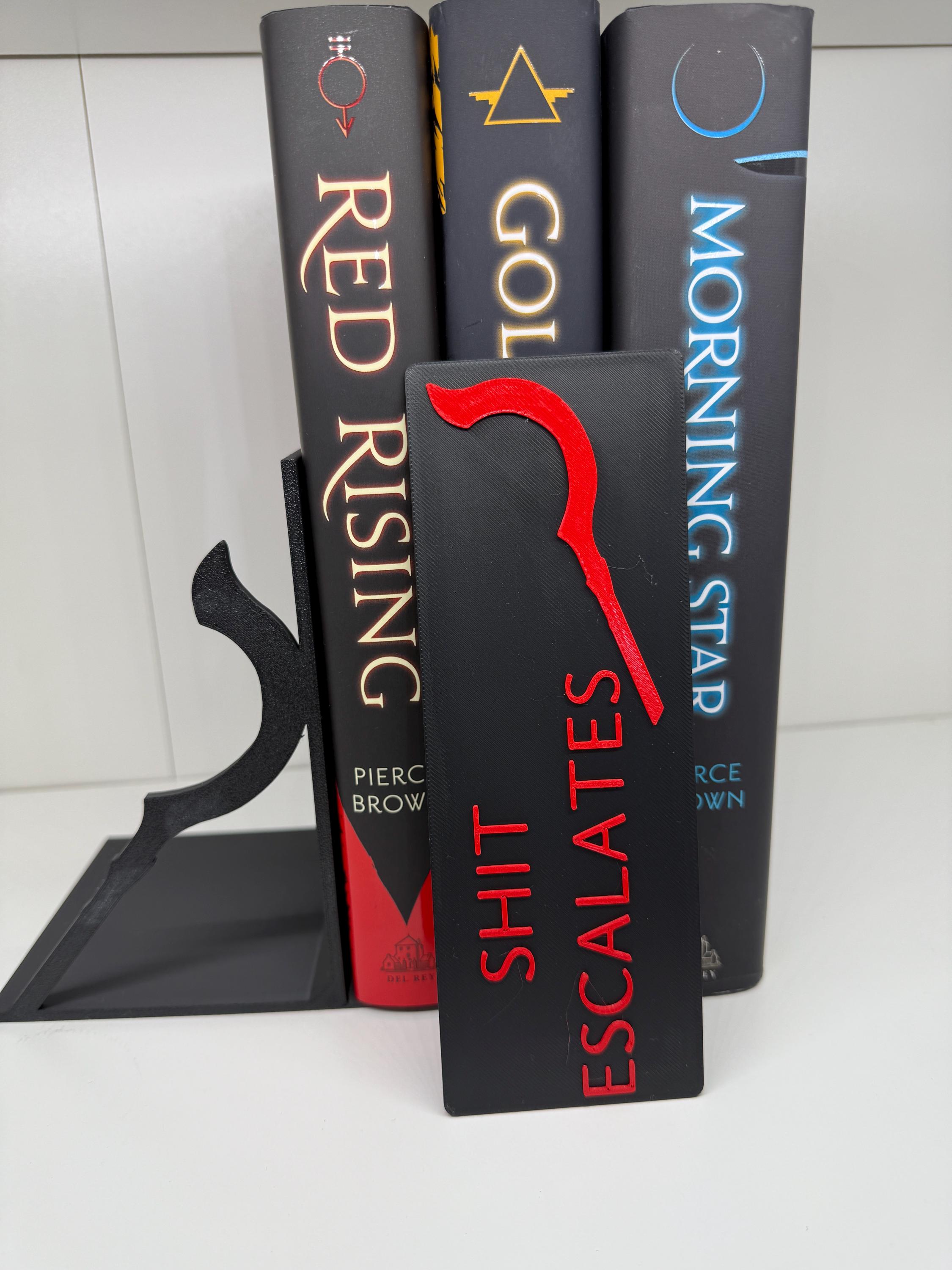 Red Rising Bookmark Print Red Rising Series Inspired Bookmark – Howler & Reaper Inspired Book ...