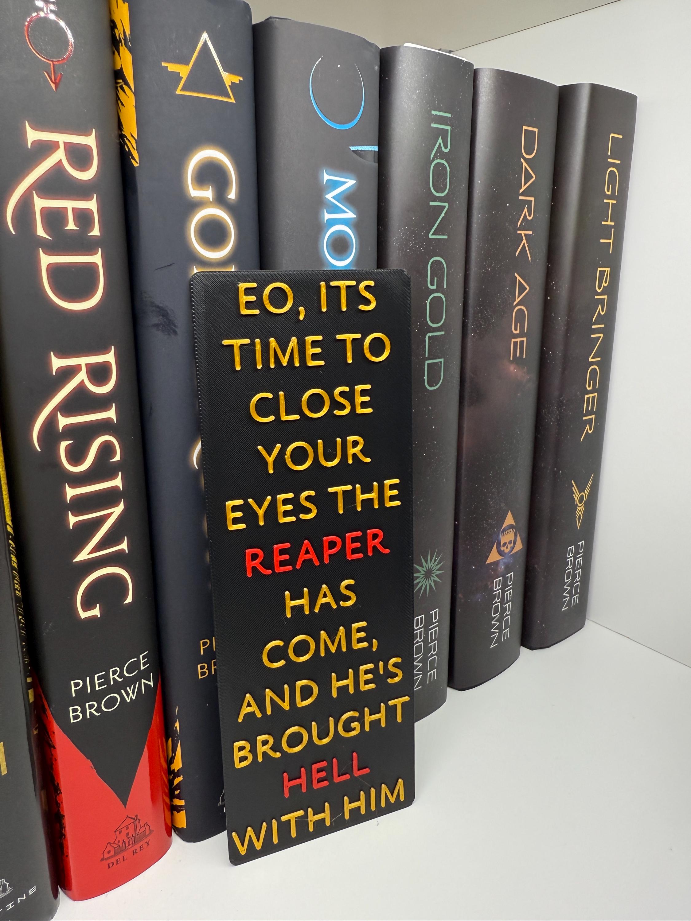 Red Rising Bookmark Print Red Rising Series Inspired Bookmark – Howler & Reaper Inspired Book ...
