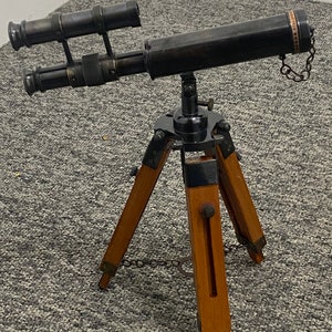 Nautical Spyglass Telescope Brass Pirate 10 Inch Barrel Maritime Antique Style Telescope With Wooden Tripod Stand, Spyglass Spyware