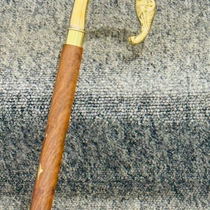 Massivem Messing Viktorianischer Griff aus Holz Vintage Style Holz Gehstock Cane Geschenk