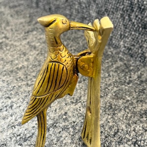 Brass Door Knocker with Unique Woodpecker Design | Solid Brass Bird Door Knocker