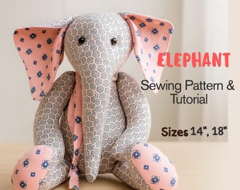 Memory Elephant Sewing Pattern | DIY Keepsake Plush Toy (PDF)