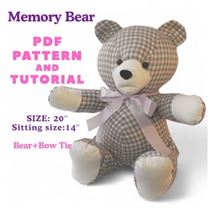 Memory Bear Sewing Pattern: DIY Keepsake Teddy Bear (PDF Digital Download)