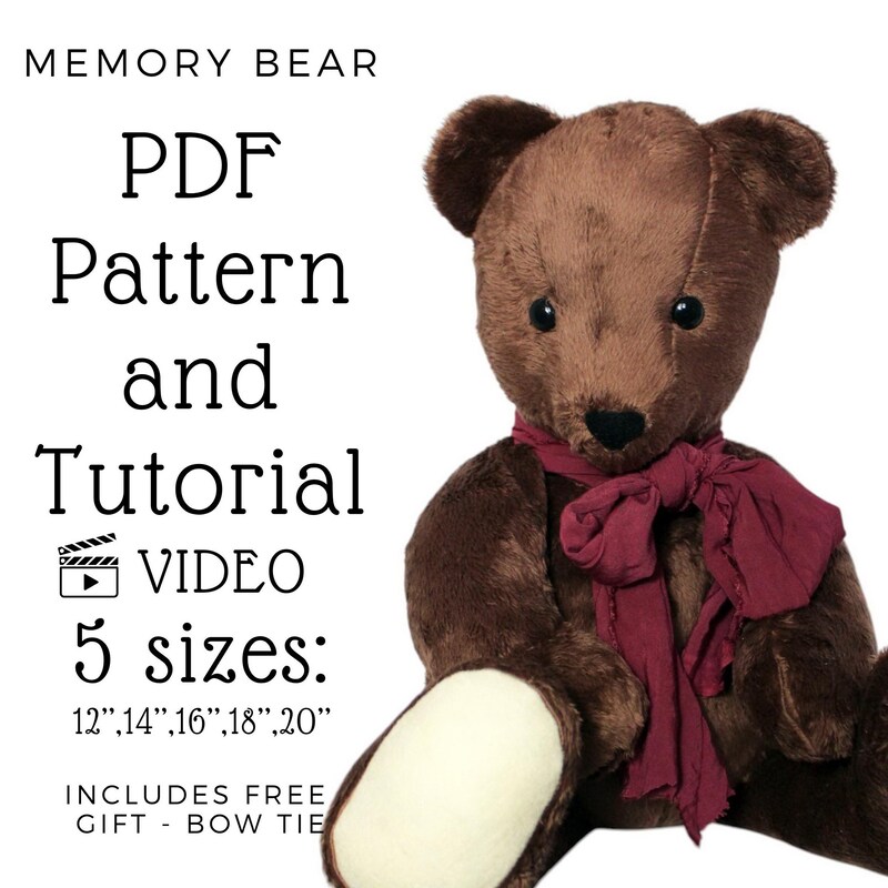 Stuffed Bear Pattern Etsy