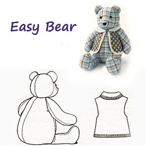 Memory Bear Patterns Video Tutorial Easy Pattern PDF Pattern Sewing