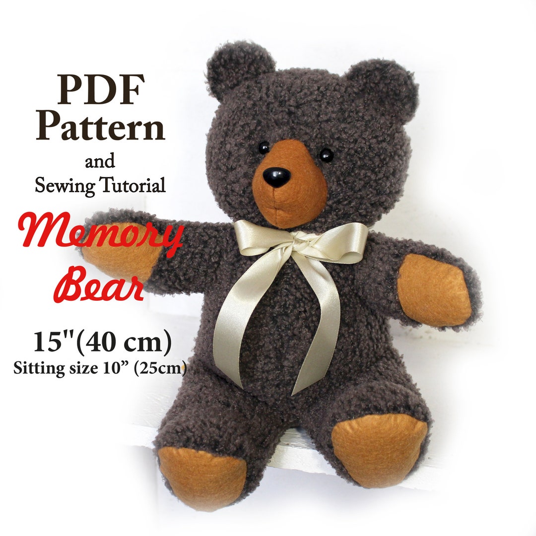 Memory Bear PDF Pattern - DIY Keepsake Teddy Bear Sewing Tutorial 15 ...