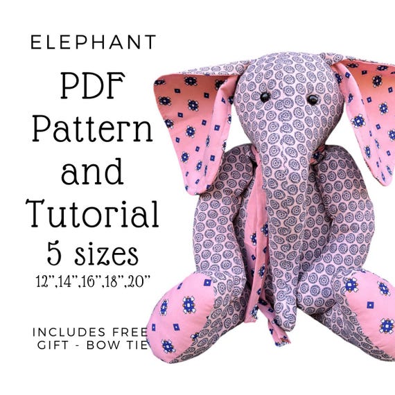 Memory elephant sewing pattern clearance