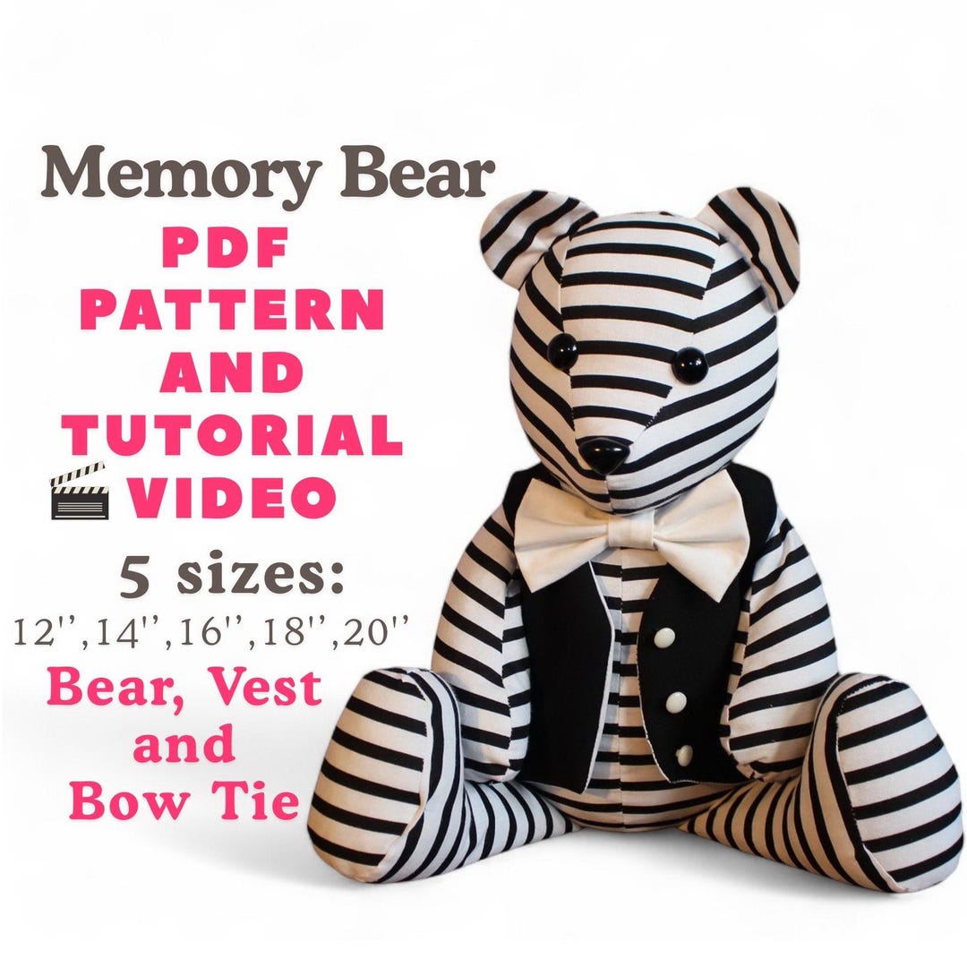 Memory Bear Patterns Video Tutorial Easy Pattern PDF Pattern Sewing ...