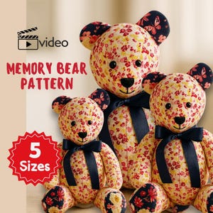 Memory Bear Sewing Pattern with Video Tutorial (PDF Pattern)
