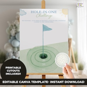 Golf Birthday Party Game Printable ,Hole in One Birthday, Golf Ice Breaker , Golf Retirement Game , Golf Baby Shower Game , Let&#39;s par -tee