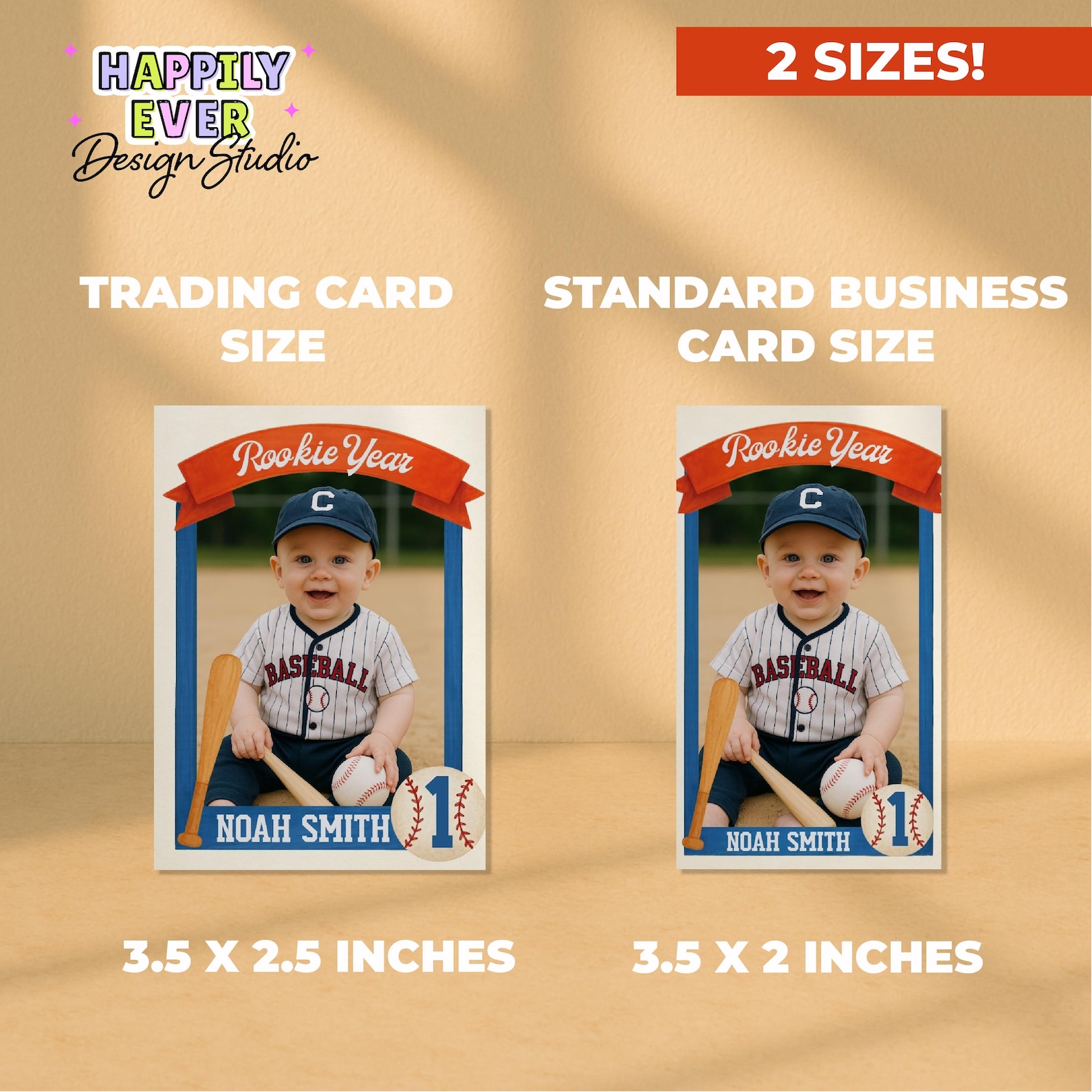 Rookie of the Year 1st Birthday Trading Card, Baseball Players Card ...