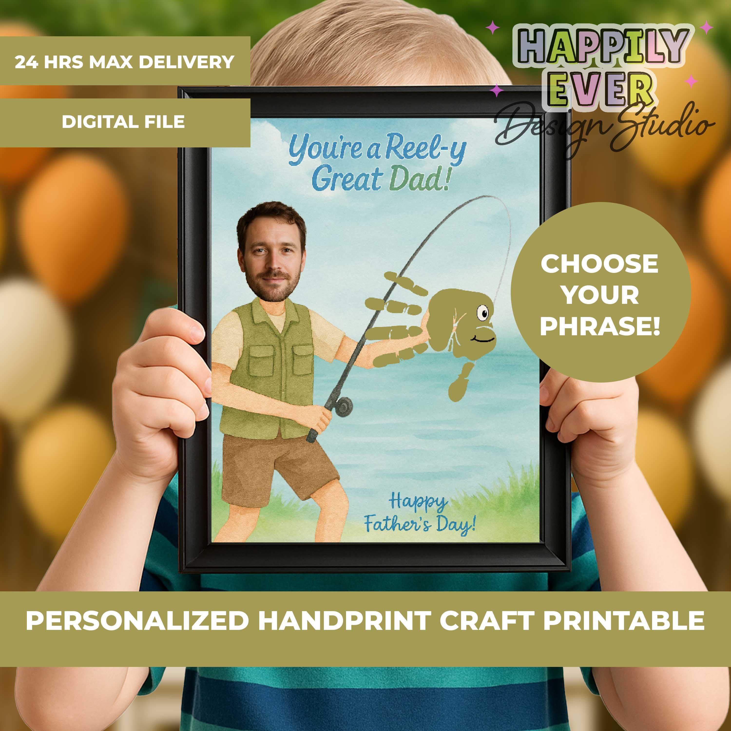 a reel-y great day to go fishing Spercy Cute Father's Card, Fish Pun Fathers Day Card, Fathers Day Gift for Fishing-Loving Dad, Reely Dad : Office Products unique Fathers Day cards Dad Reel-y The Best, Fishing,