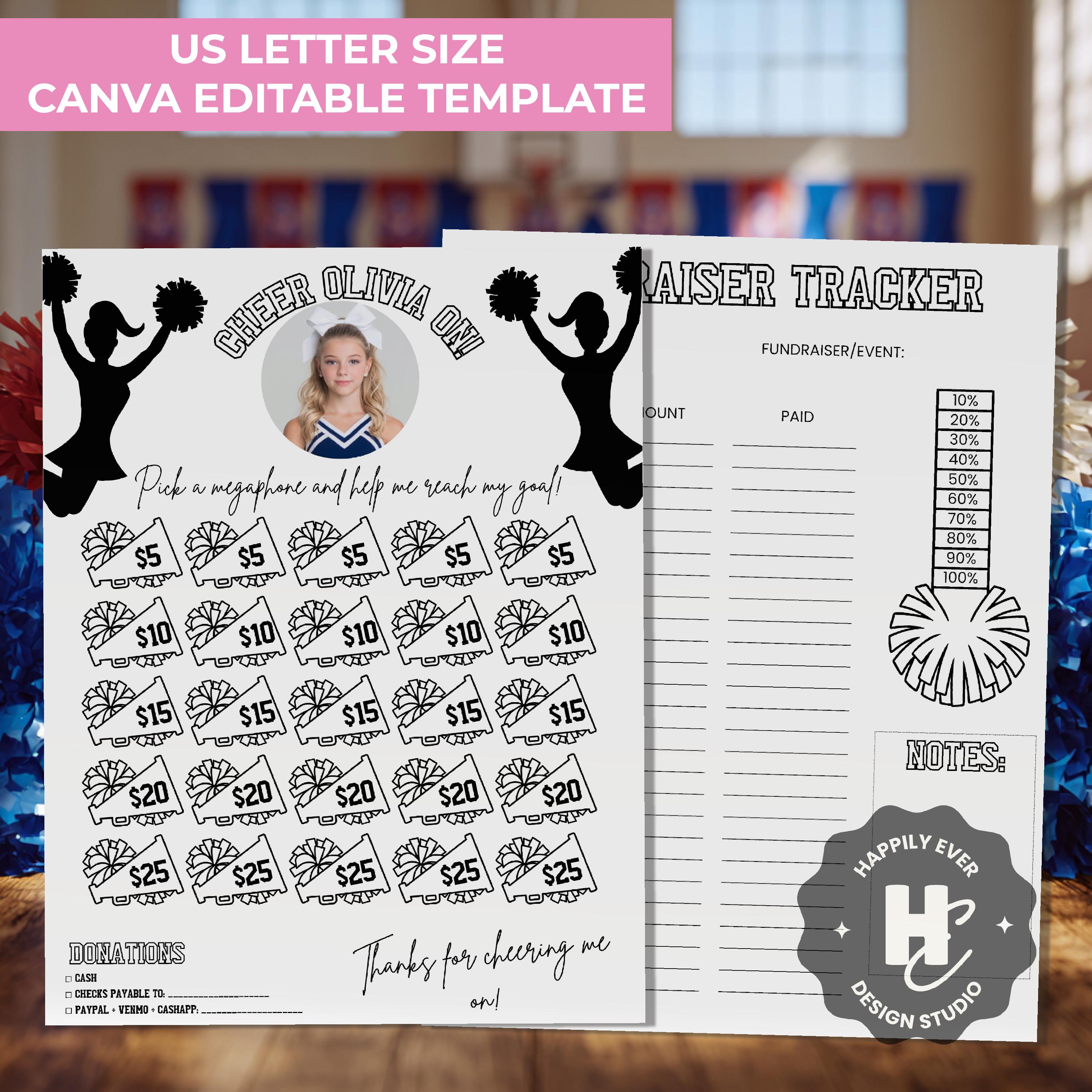 Cheer Fundraising Form, Cheer Black Out My Board Fundraiser ...