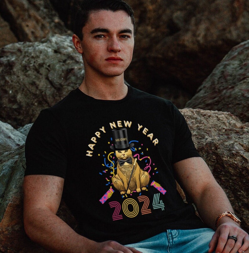Happy New Year 2024 Tshirt,vintage Style New Year Tee, Cheers to the