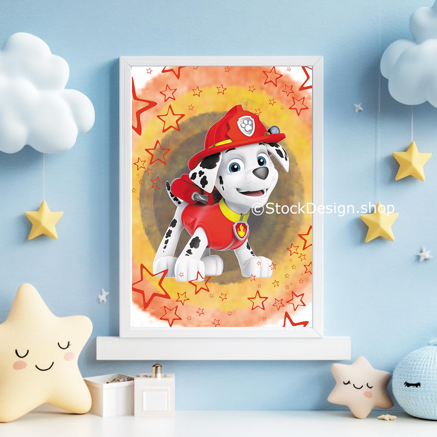 Paw Patrol Printable Posters Set of 10 Digital Prints Watercolor Wall ...