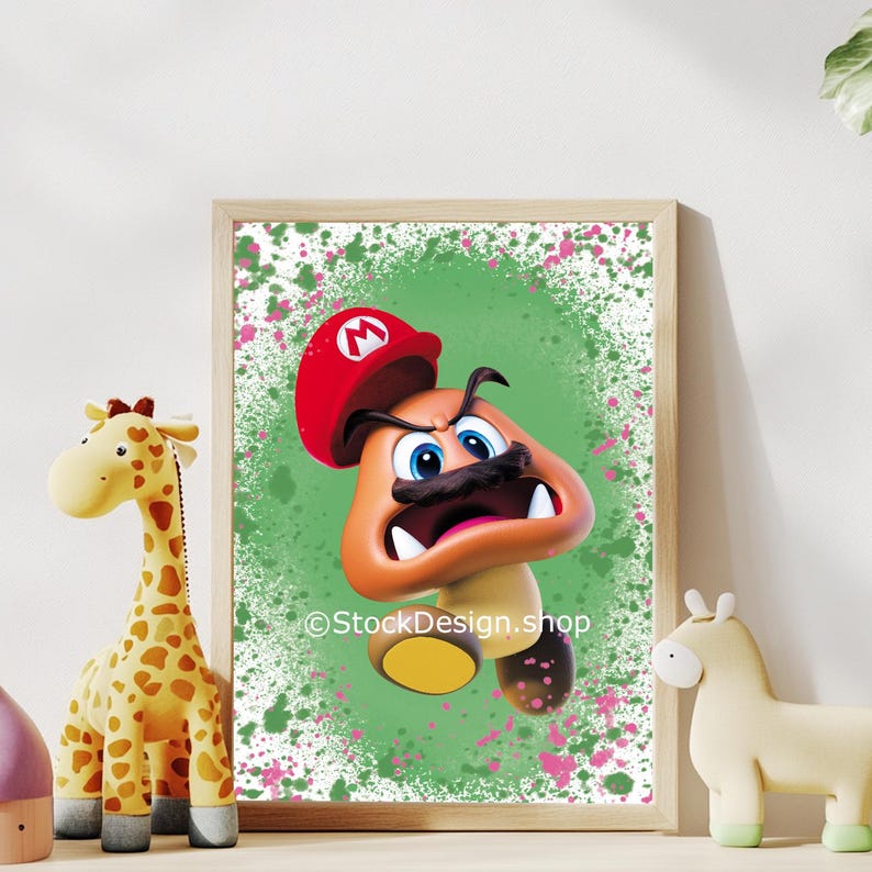 Super Mario 10 Watercolor Art Prints: Kids Room Decor Digital Download ...