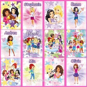 Juego de 12 carteles imprimibles de personajes de Friends, impresiones digitales para pared de habitación infantil, impresiones para guardería, decoración para fiesta de niña, imprimibles para fiesta de cumpleaños