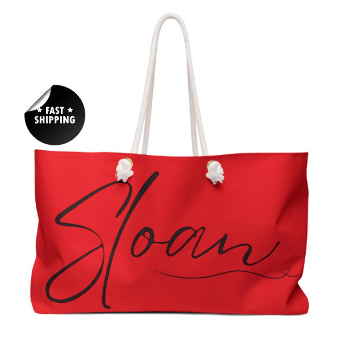 Custom OVERSIZED PERSONALIZED NAME Tote Bag, Colorful Bag, Beautiful