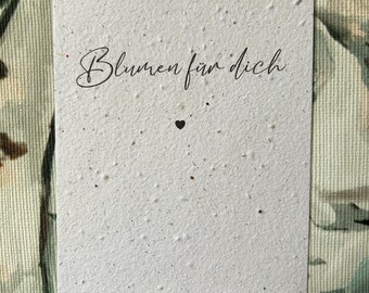 Postcard Seed Paper Thank You Flowers