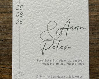 Wedding invitation - simple & floral