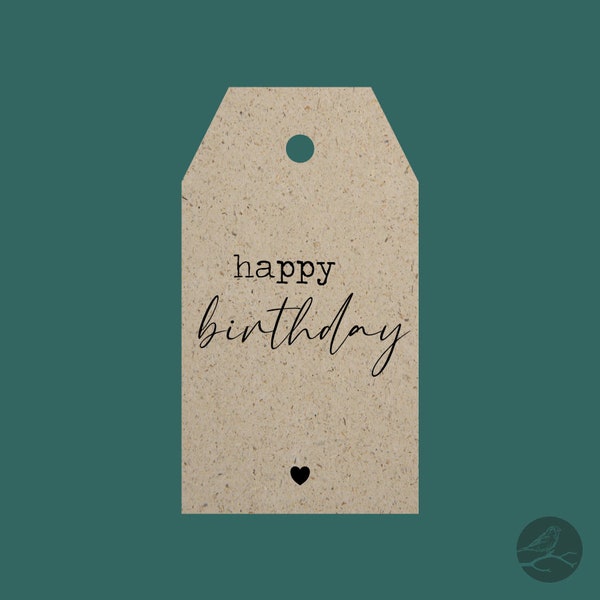 etiqueta de regalo feliz cumpleaños