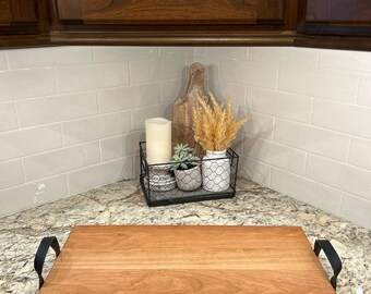 Tabla para charcutería de madera de cerezo de tamaño regular