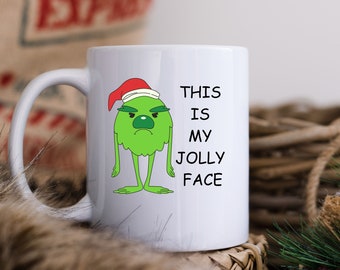 Funny Christmas Grinch Mug Gift for Him Gift for Her Hilarious Quirky Gift Secret Santa, Gift for Friend, Guy Gift, Stocking Stuffer Gift
