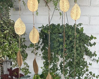 Large metal leaf chime