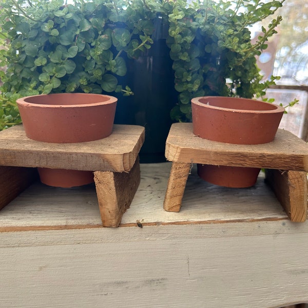 Mini terracotta pot with stand