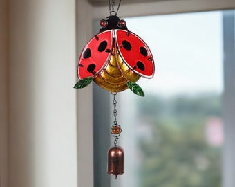 Marienkäfer Windspiel, Wanddeko, verbreitet Glück im ganzen Haus, Acryldeko, hängendes Ornament, Bienen Dekoration, Marienkäferdeko